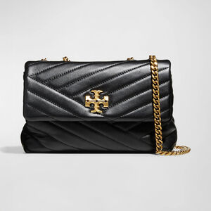 NWT Tory Burch Kira Chevron Small Convertible Shoulder Bag Black $575
